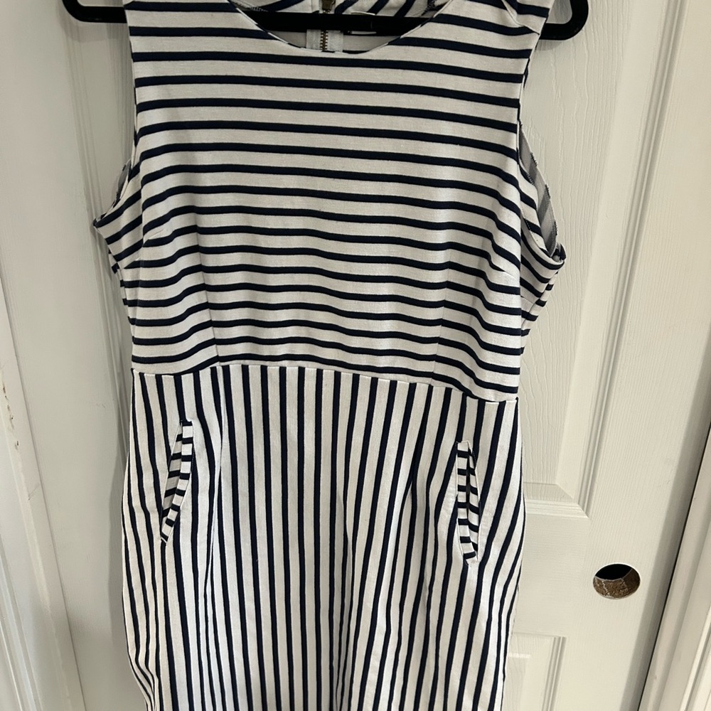 Old Navy Striped Mini Dress - Navy and White - Picture 3 of 6